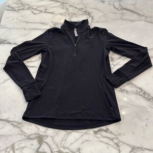 Lululemon black quarter zip top sweatshirt sz 8